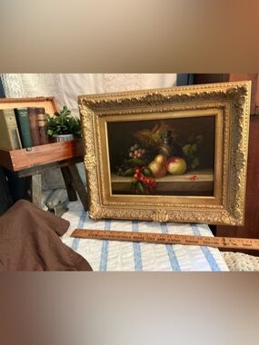 Beautiful artist signed still life oil,